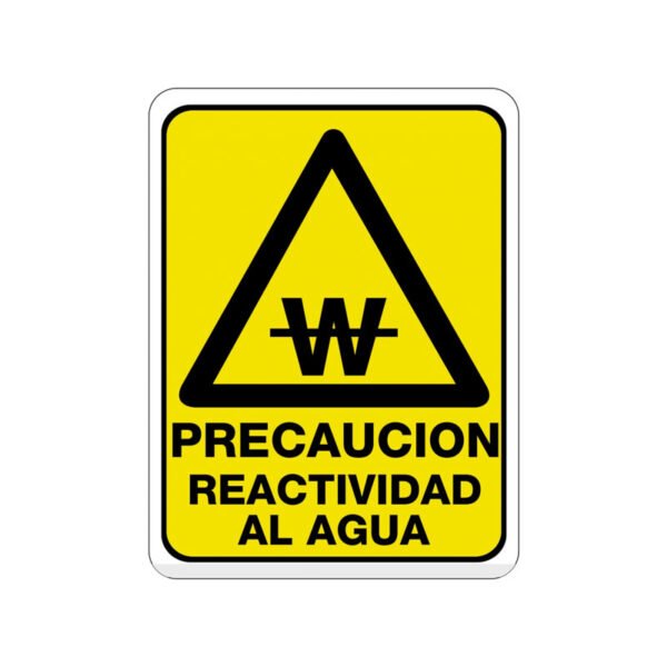 Precaución Reactividad al Agua