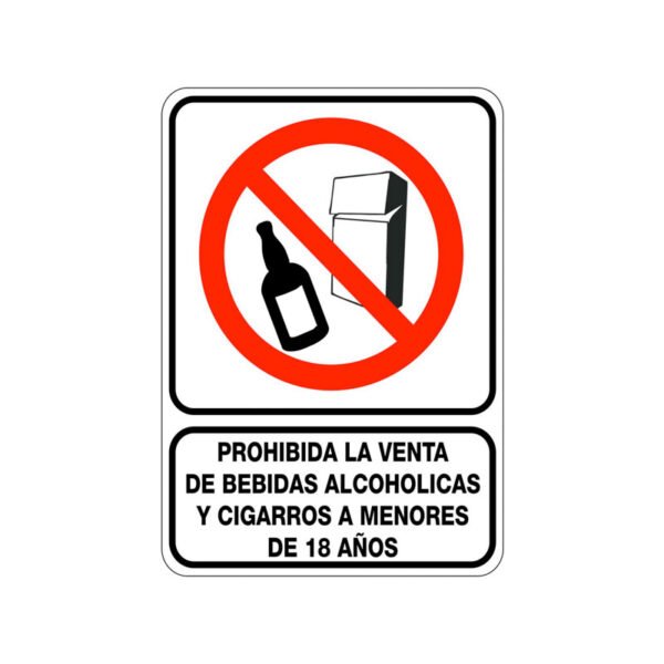 Prohibida la Venta de Bebibas Alcohólicas y Cigarros a Menores de 18 años